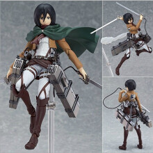 (203 Sin caja minorista) Ataque a los Titanes Levi Ackerman Acción Anime Figura Kawai Eren Jaege Mikasa Ackerman