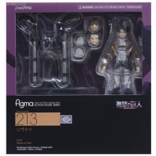 (213 con caja de venta minorista) Ataque a los Titanes Levi Ackerman Acción Anime Figura Kawai Eren Jaege Mikasa