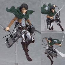 (213 Sin caja minorista) Ataque a los Titanes Levi Ackerman Acción Anime Figura Kawai Eren Jaege Mikasa Ackerman