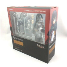 (203 con caja de venta minorista) Ataque a los Titanes Levi Ackerman Acción Anime Figura Kawai Eren Jaege Mikasa