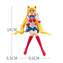 (N. 2) Figura de acción de Tsukino Usagi, accesorios para pastel de Sailor Moon de Anime Eternal, colección de
