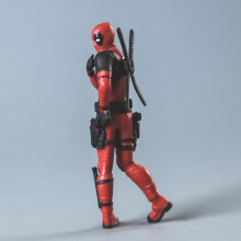 (3) Figura de acción de Deadpool de anime, decoración interior de coche, juguetes, modelo sentado, minifigura