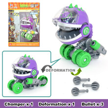 (Chomper) Juguetes de deformación 3 en 1 para niños, muñeco robot PVZ Plant vs. Zombie, luchador mecha de PVC