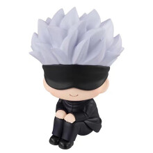 (A) Figura de Anime versión Q de 10cm, Chica de anime de juguete Jujutsu Kaisen, figura Yuji Itadori Gojo Satori,
