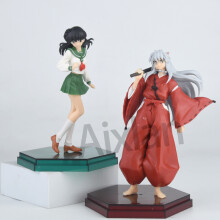 (2 uds A) figura de Anime Inuyasha Inuyasha Kikyō Sesshoumaru Higurashi Kagome PVC figura de acción modelo Juguetes