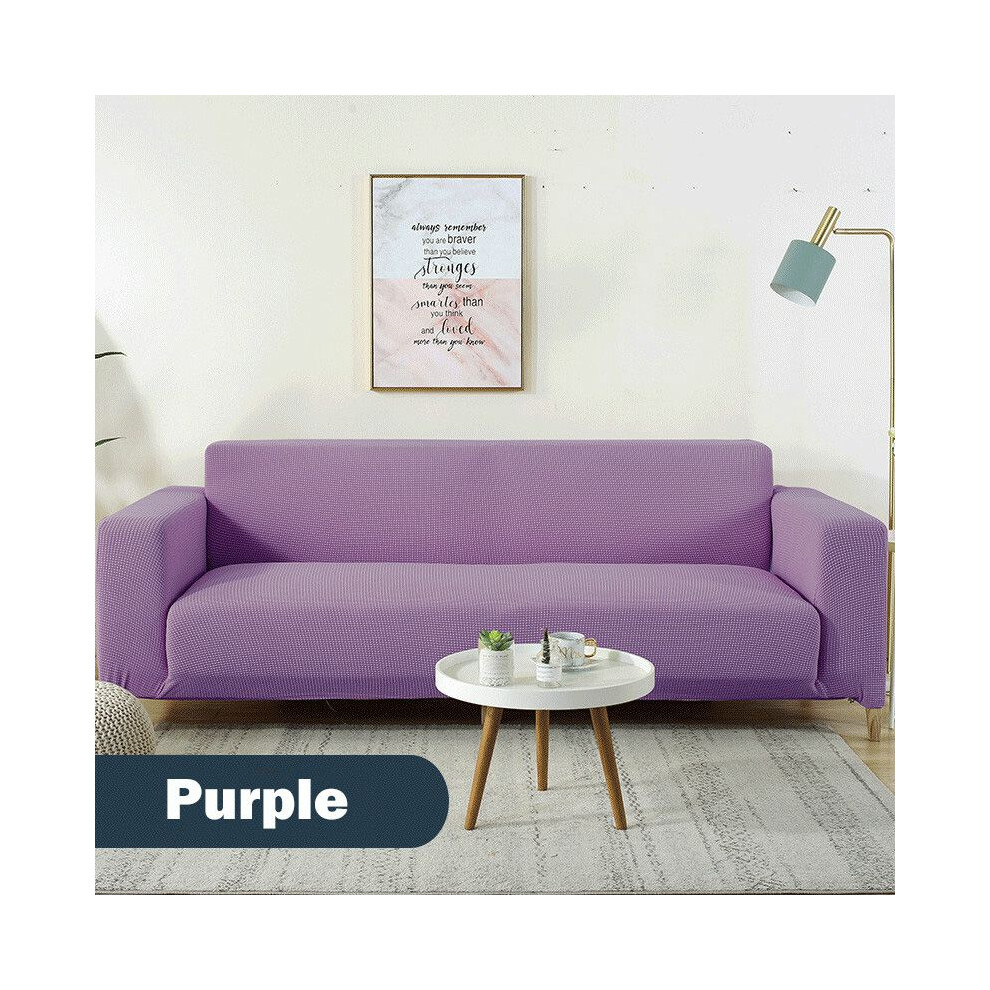 (Purple,2-Seater)Housse de canapé élastique extensible imperméable housse de protection canapé siège 1234