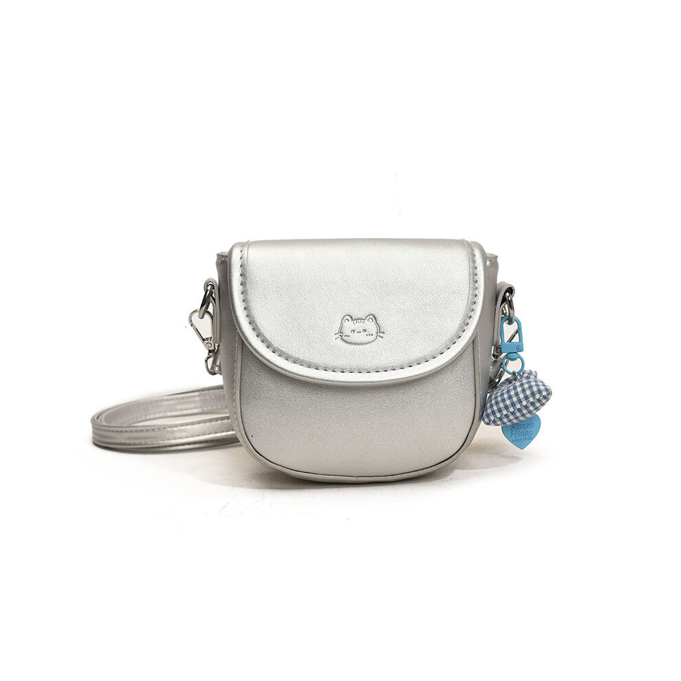 (Silver) Kids Saddle Small Bag With Trendy Pattern And Functional School For Lightness-image-OPC-PHFD6FY-NEW