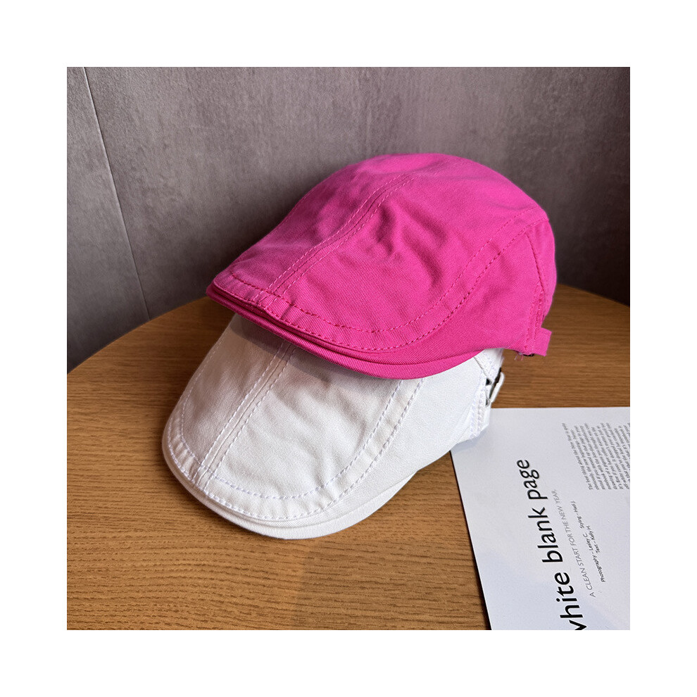 (Rose Pink) Beret Vintage Trendy Backward Wears Versatile Design Painter Hat Men Women For-image-OPC-PHFD6JB-NEW