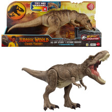 Mattel Jurassic World T. rex Dinosaur Toy with Sound & Movement All-Out Attack Tyrannosaurus Rex Action Figure with Rampage Attack Plus Digital Play
