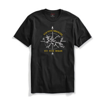 Adro - T-shirt stampata da uomo ""Die With Memories Not With Dreams"" (Rnr-M-Die-Bl_Nero_2Xl)