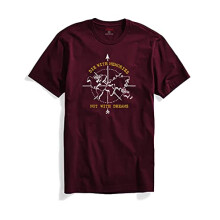 Adro Die With Memories Not With Dreams miesten printtipaita (M, viininpunainen)