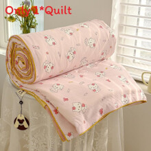 (Style B, 200x230cm) Kitty Hello Flower Animal Cake Print Summer Air Conditioning Blanket Gift Quilt