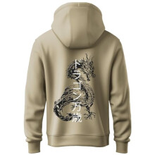 P nske mikiny s kapucnou ADRO s potlacou Hail The Dragon na zadnej strane, 100% bavlna 340 g/m . (H23-M-DRA-BE_Beige_L)
