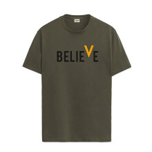 P  nske tricko s potlacou ADRO Believe Design (2XL, olivovozelen  )