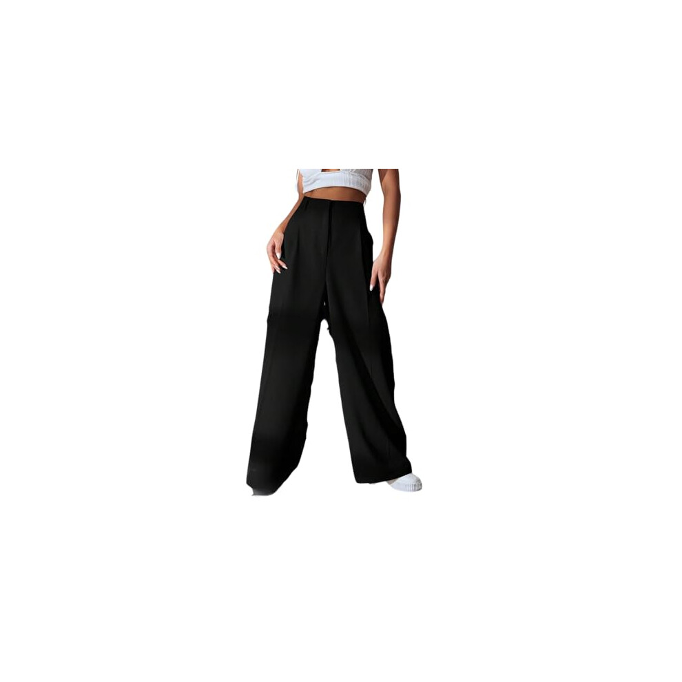 Pantalon Leriya Fashion pour femme | Pantalon noir pour femme (XL, noir)