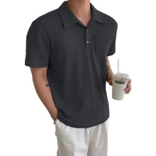 P  nske polo tricko Leriya Fashion Solid Regular Fit Casual Old Money (LF-MT-1126_Siv   2XL)