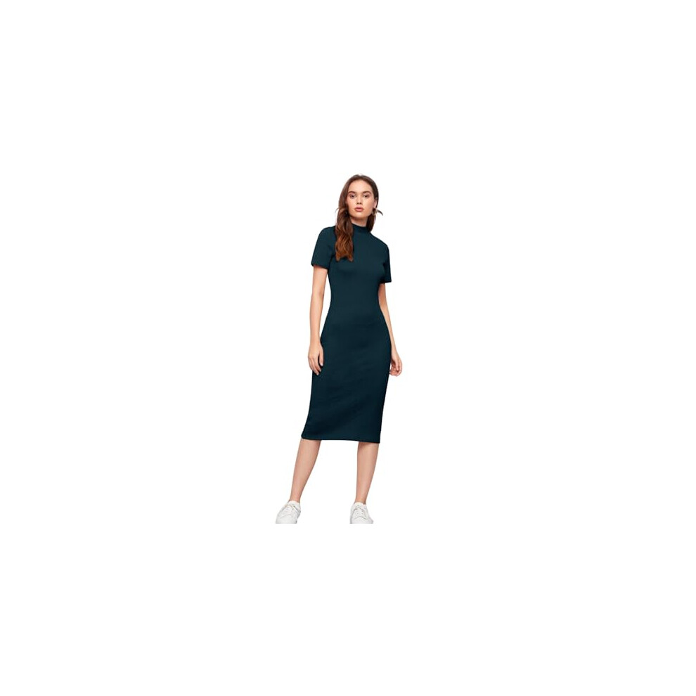 Robe une pi  ce moulante longue Leriya Fashion pour femme | Robe d'anniversaire pour femme (S, turquoise)