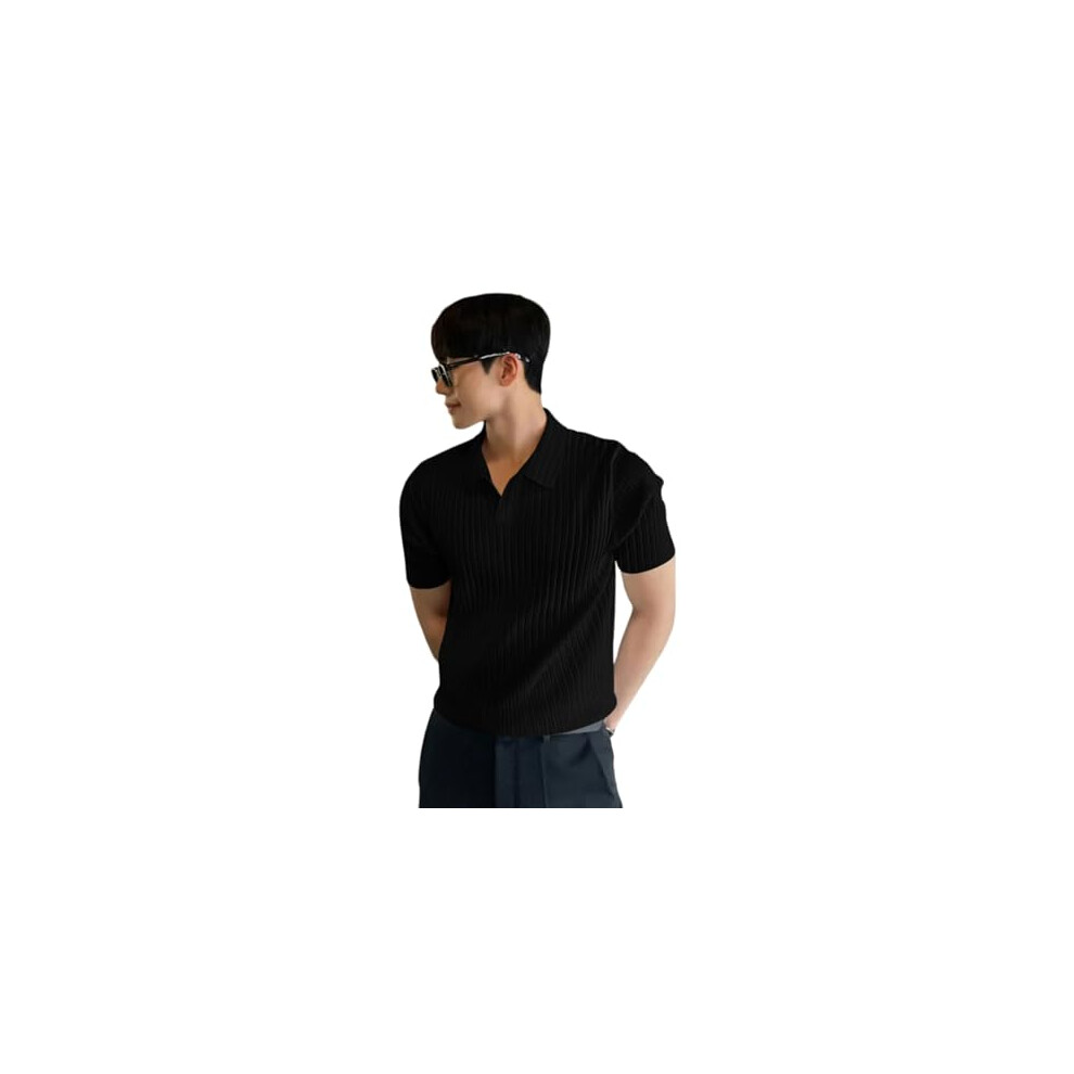 T-shirt Leriya Fashion pour homme || T-shirt homme || Polo homme || T-shirt Pain homme (taille M, noir)