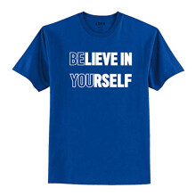 ADRO Believe in Yourself Design Bedrukt T-shirt voor heren (RNR-S36-YOU-RB_Royal Blue_2XL)