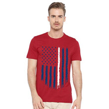 ADRO Herren-T-Shirt mit normaler Passform (RNR-M-USA-RD_Red_L)