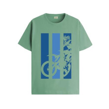 T-shirt da uomo in cotone con stampa ""Ciclista"" di ADRO (RN23-M-BIK-PT_Pista_S)