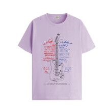 Tricko s potlacou gitarov  ho dizajnu ADRO pre mu  ov - 100 % bavlna, be  n   strih, m  kk   priedu  n   tkanina | RN23-M-GTR-PU-XL fialov