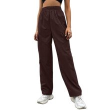 Pantaloni da tuta regolari da donna LERIYA FASHION (LF-TR867_Coffee)