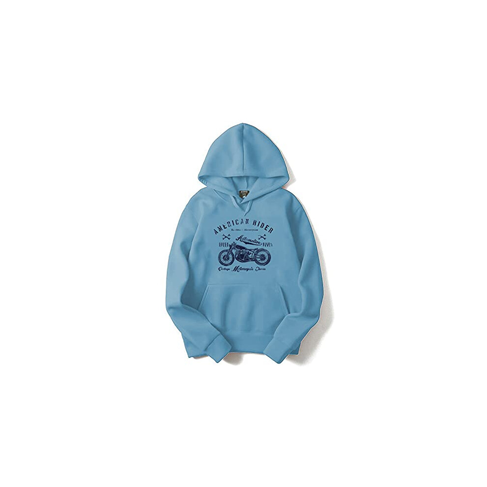 Sweat    capuche en polaire ADRO pour homme (HM-AME-SK_SkyBlue_M)