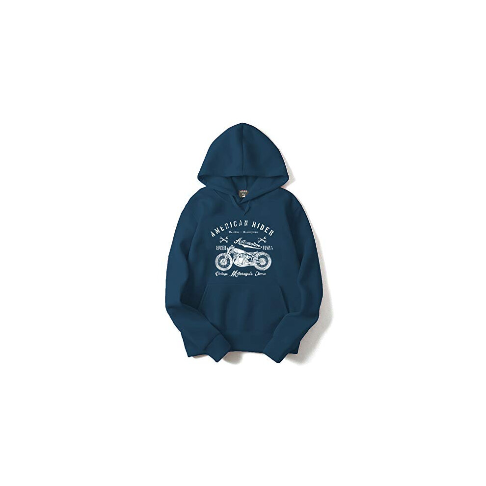 Sweat-shirt    capuche en coton pour homme ADRO (HM-AME-SB_Teal_M)