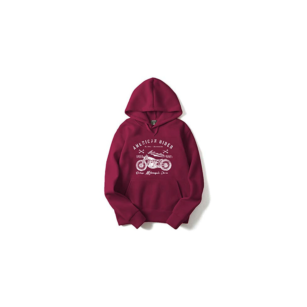 Sweat-shirt    capuche en coton pour homme ADRO (HM-AME-MR_Maroon_XL)