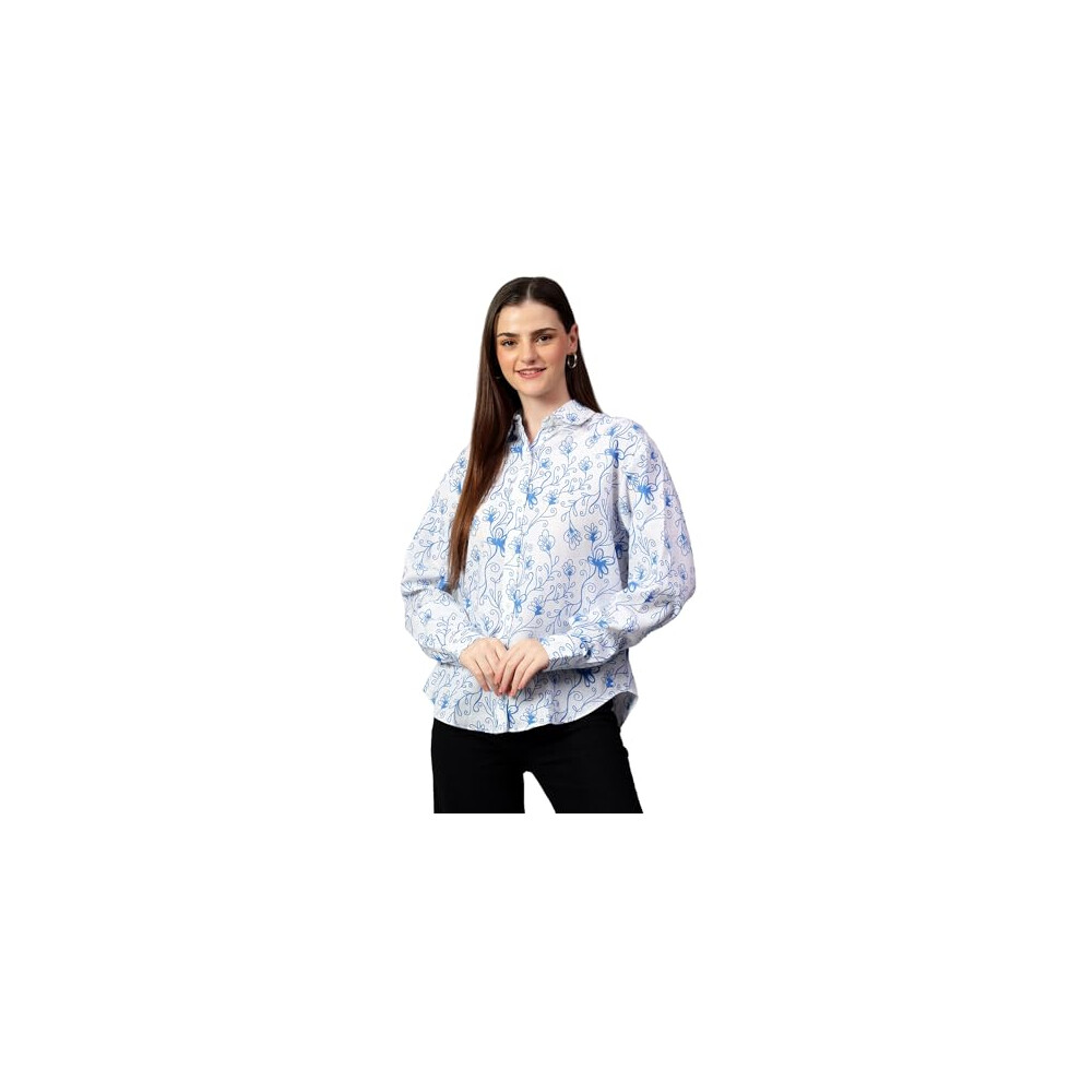 Chemise oversize en coton m  lang   pour femme KOTTY (multicolore, L)
