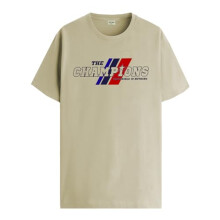 ADRO Heren T-shirt met grafische print van 100% katoen - Regular Fit, bedrukte T-shirts voor heren (RN24-CMP-BE_Beige_M)