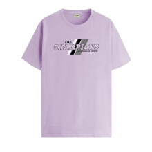ADRO Heren T-shirt met grafische print van 100% katoen - Regular Fit, bedrukte T-shirts voor heren (RN24-CMP-PU_Purple_XL)