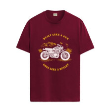 P  nske tricko ADRO s potlacou Royal Bike Design zo 100 % bavlny    be  n   strih, trick   s potlacou pre mu  ov (RN24-RYL-MR_Maroon_XL)