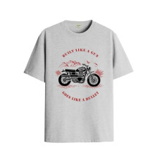 T-shirt ADRO da uomo con stampa Royal Bike Design, 100% cotone - Vestibilit   regolare, t-shirt stampate per uomo (RN24-RYL-GR_Grigio_S)