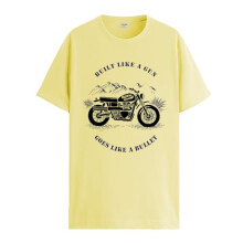 P  nske tricko ADRO s potlacou Royal Bike Design zo 100 % bavlny    be  n   strih, trick   s potlacou pre mu  ov (RN24-RYL-LY_Svetlo  lt  _XL)