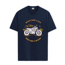 T-shirt ADRO da uomo con stampa Royal Bike Design, 100% cotone - Vestibilit   regolare, t-shirt stampate per uomo (RN24-RYL-NB_Navy_XL)