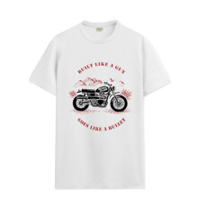 T-shirt ADRO da uomo con stampa Royal Bike Design, 100% cotone - Vestibilit   regolare, t-shirt stampate per uomo (RN24-RYL-WH_White_L)