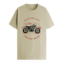 T-shirt ADRO da uomo con stampa Royal Bike Design, 100% cotone - Vestibilit   regolare, t-shirt stampate per uomo (RN24-RYL-BE_Beige_2XL)