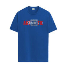 T-shirt ADRO da uomo con stampa grafica, 100% cotone - Vestibilit   regolare, T-shirt stampate per uomo (RN24-SPT-RB_Blu reale_M)