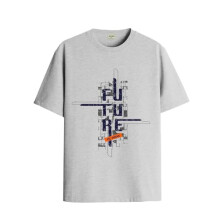 P  nske tricko ADRO s grafickou potlacou zo 100 % bavlny    be  n   strih, trick   s potlacou pre mu  ov (RN24-FTR-GR_Grey_S)