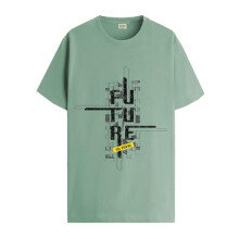 ADRO Heren T-shirt met grafische print van 100% katoen - Regular Fit, bedrukte T-shirts voor heren (RN24-FTR-PT_Pista_L)