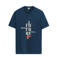 ADRO Heren T-shirt met grafische print van 100% katoen - Regular Fit, bedrukte T-shirts voor heren (RN24-FTR-SB_Teal_L)