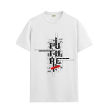 ADRO Herren-T-Shirt mit Grafikdruck aus 100 % Baumwolle  bedruckte T-Shirts mit normaler Passform fr Mnner (RN24-FTR-WH_White_2XL)