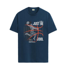 ADRO Heren T-shirt met grafische print van 100% katoen - Regular Fit, bedrukte T-shirts voor heren (RN24-BCL-SB_Teal_S)