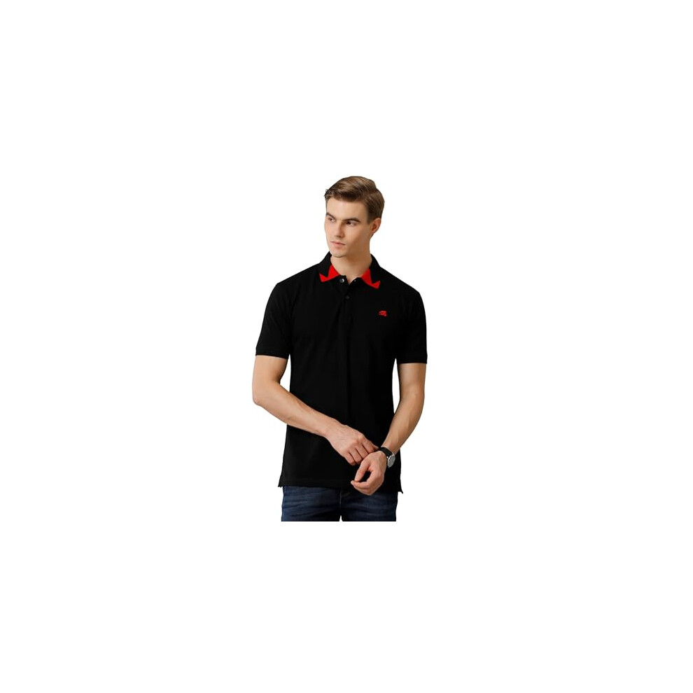 Polo ADRO en coton premium pour homme (PN23-H-PLN-BL_Noir_M)
