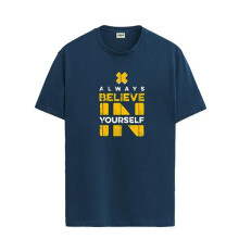 ADRO Heren Believe in Your Self bedrukt T-shirt (R22-M-BEL-SB_Teal_XL)