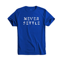 Maglietta da uomo ADRO Never Settle in cotone (RN22-03-SET-RB_Blu reale_S)