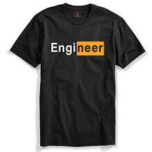 T-shirt da uomo in cotone con stampa ADRO Engineer (R21-M-EGN-BL_Nero_L)
