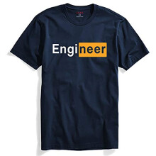 T-shirt da uomo in cotone con stampa ""ADRO Engineer"" (R21-M-EGN-NB_Navy_L)